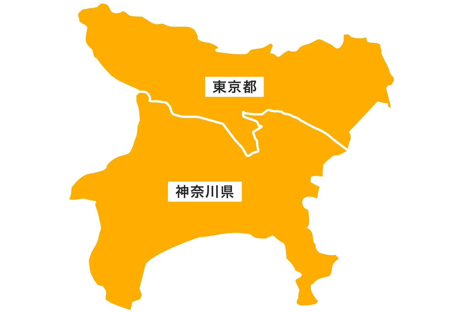 関東地方の対応エリアの地図